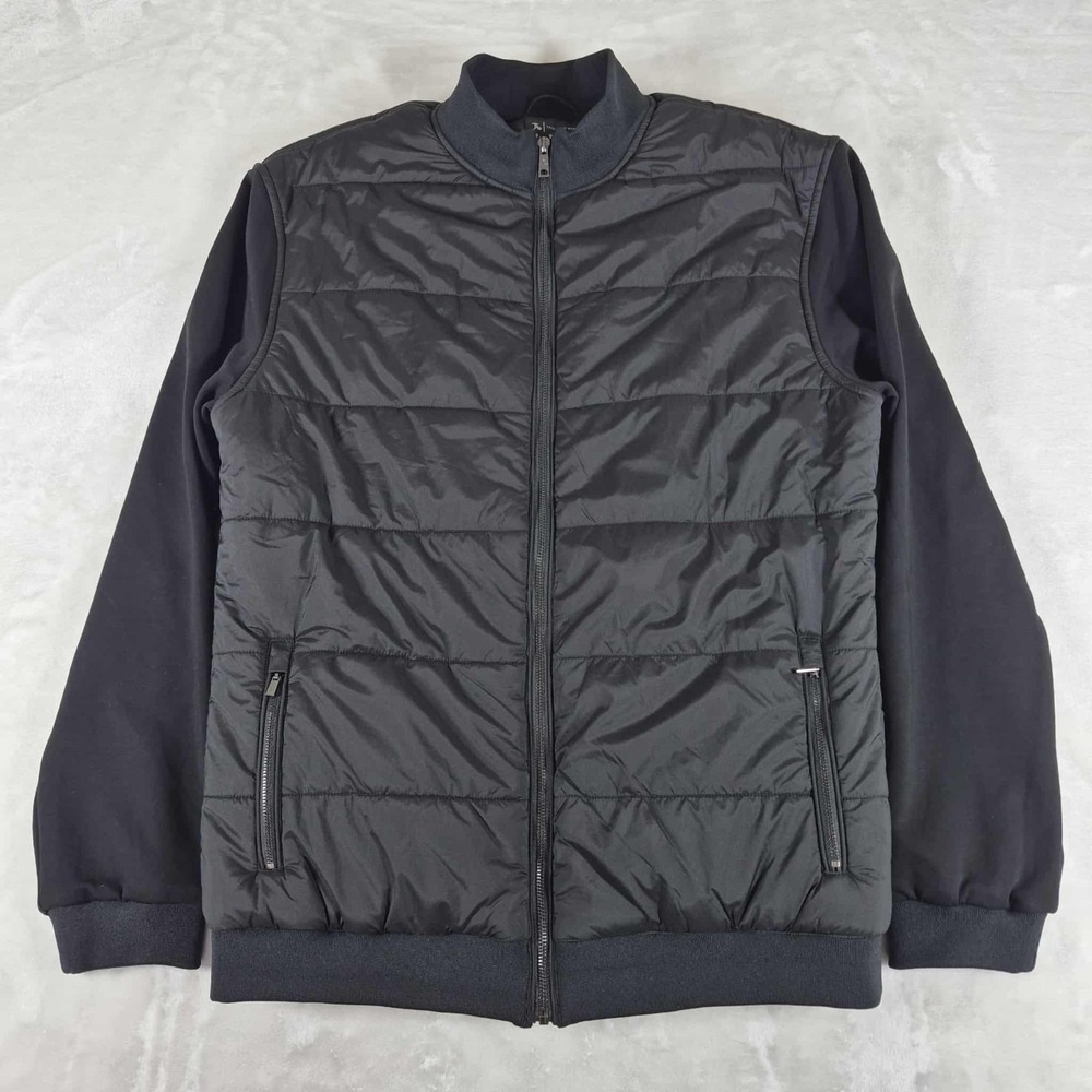 Tailored Athlete Quilted Hybrid Jacket Men's 2XL XXL Black Bomber Casual Comfort
